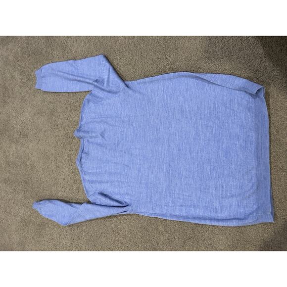 CK Calvin Klein Extra Fine Merino Wool V-Neck Sweater Men's Blue Sweater Size M - Picture 2 of 4